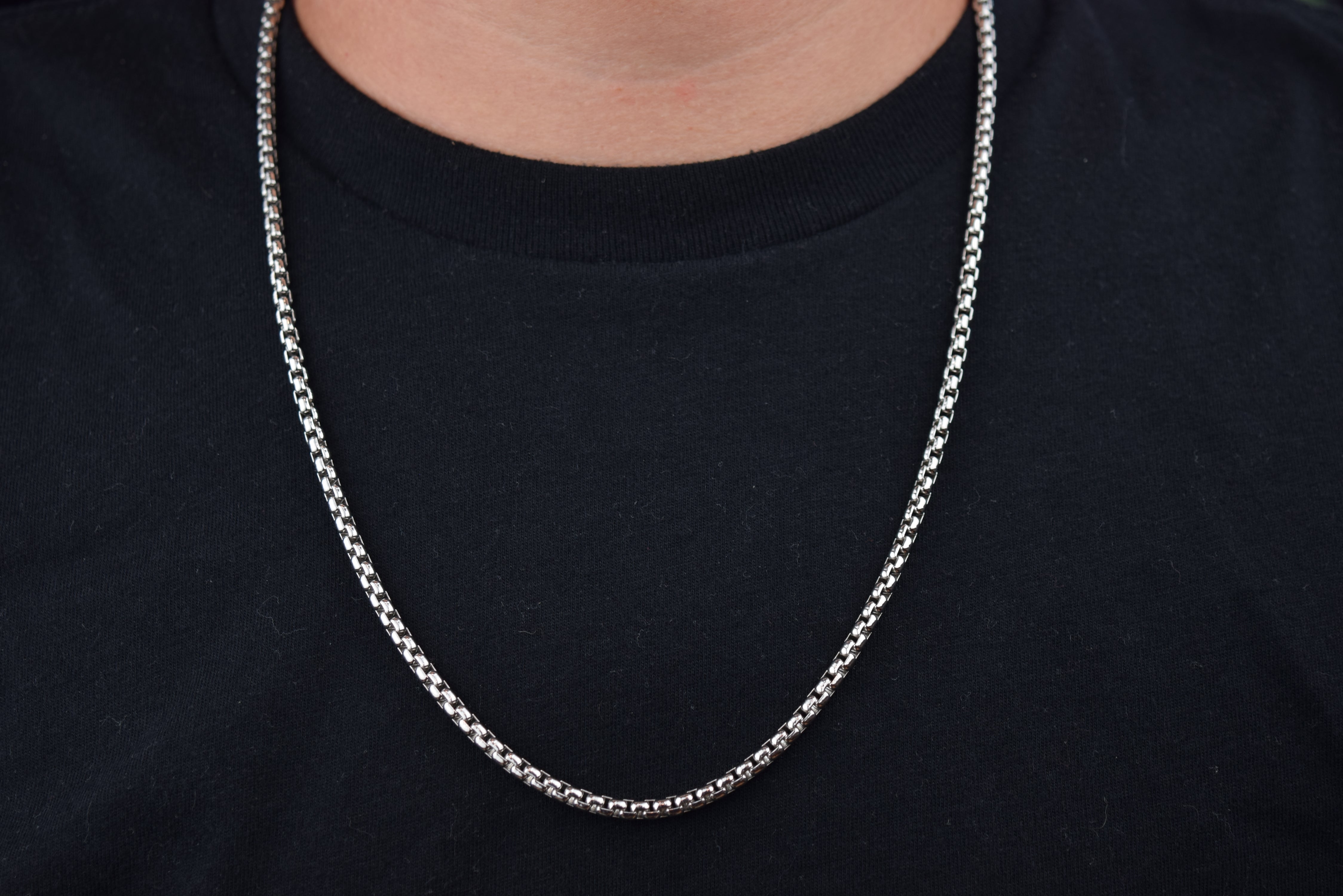 Mens Rounded Box Chain