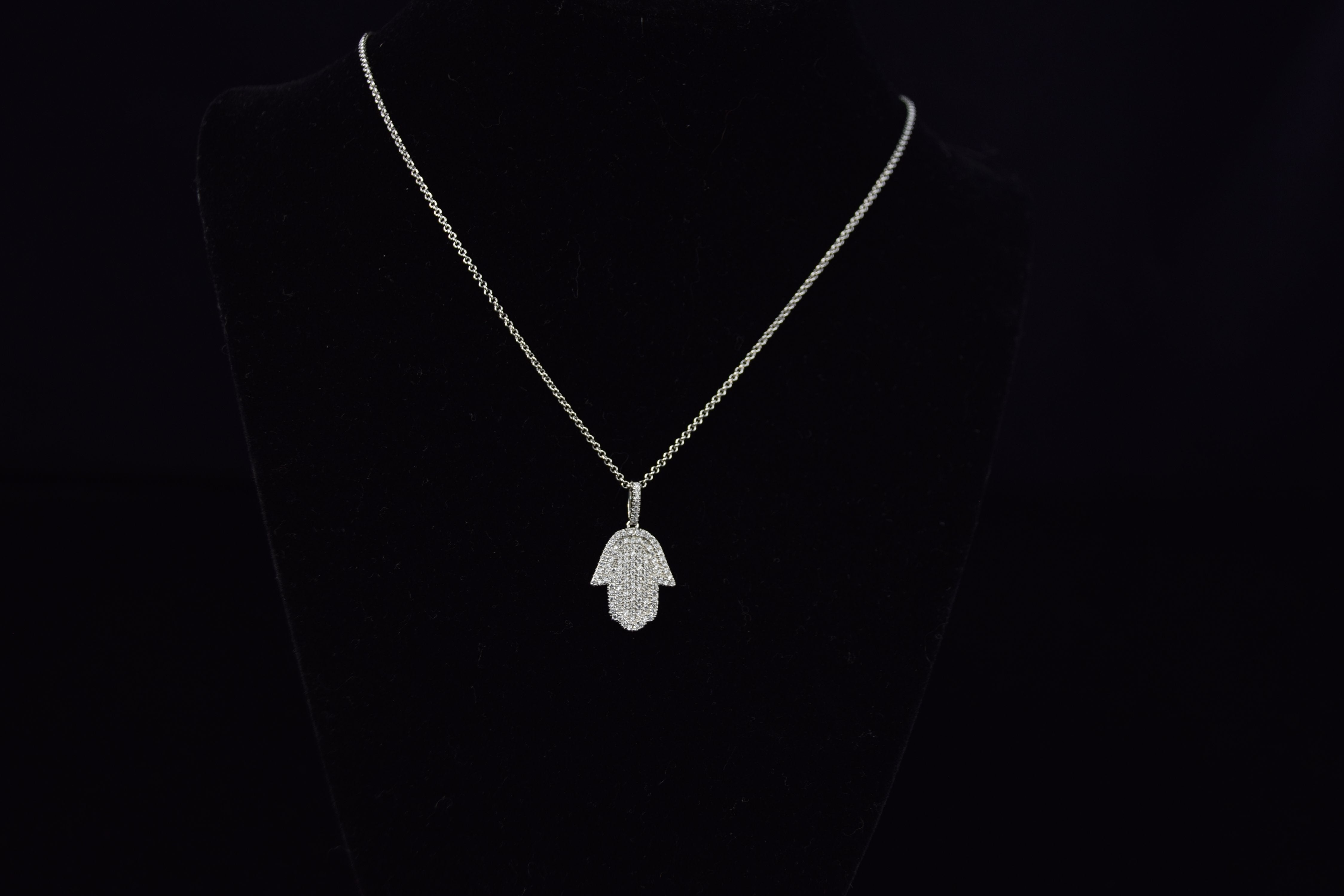 ‘DIAMOND HAMSA’ NECKLACE - SHOP PAIGE