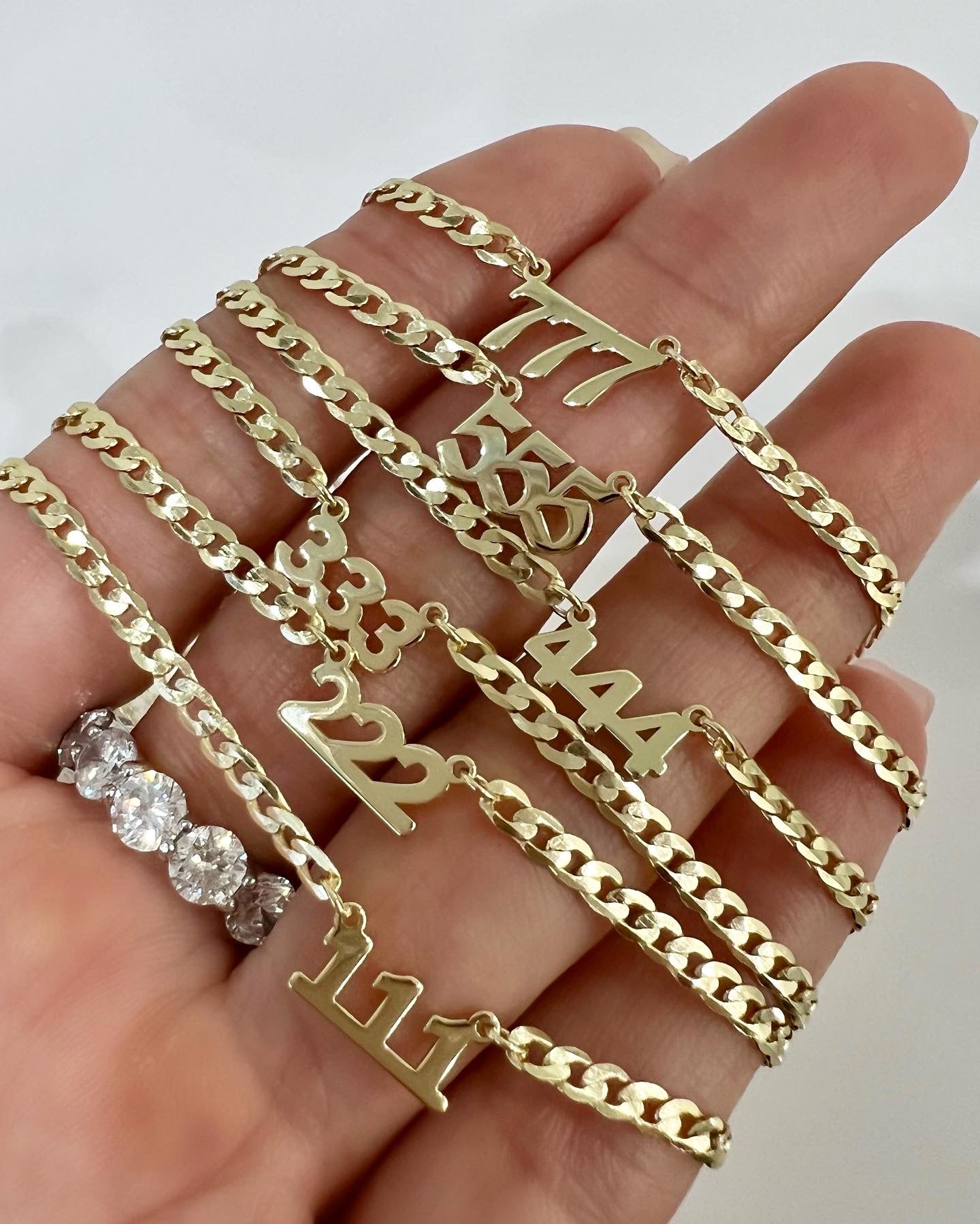 Angel Number Curb Link Necklace