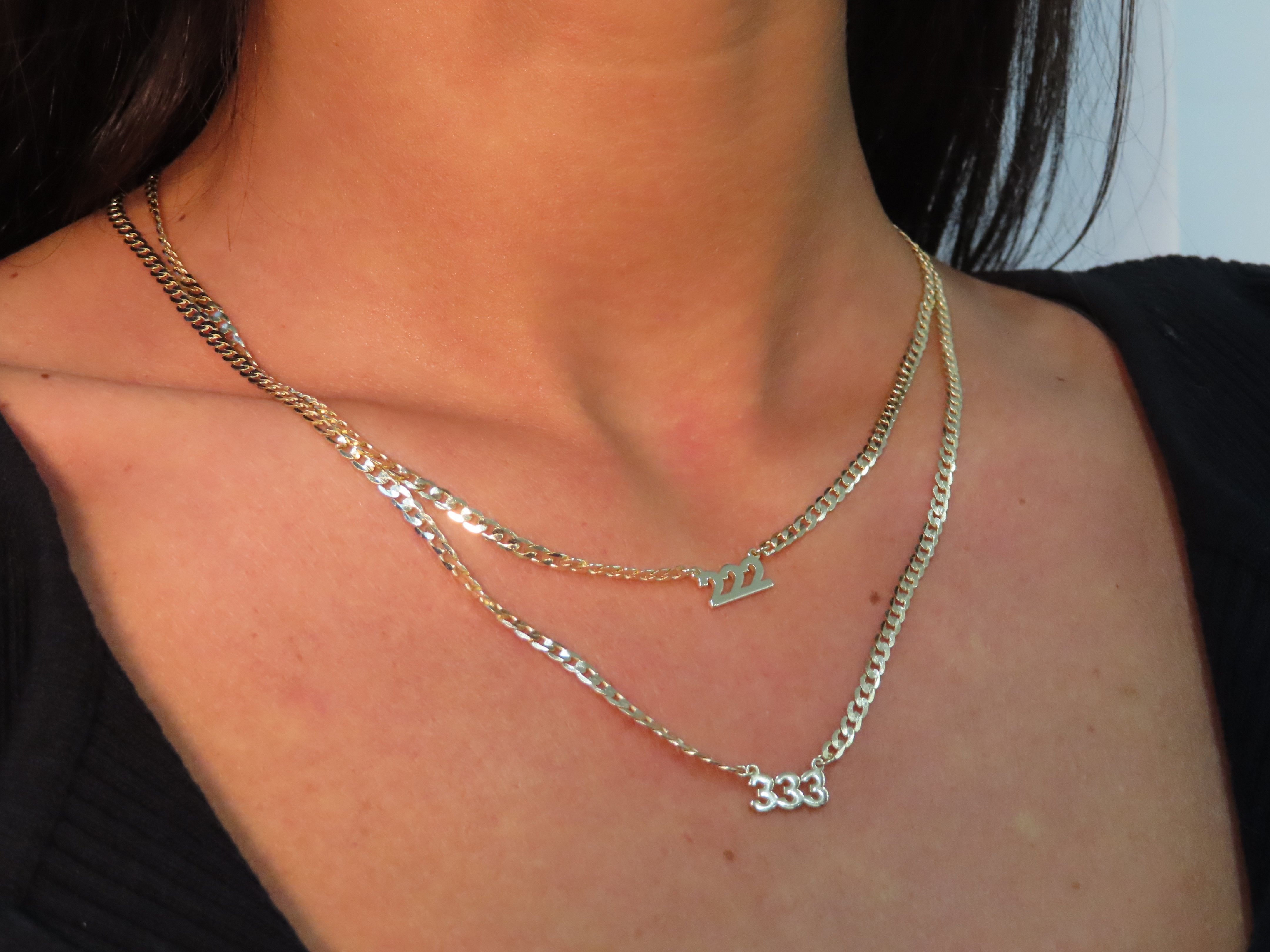 Angel Number Curb Link Necklace