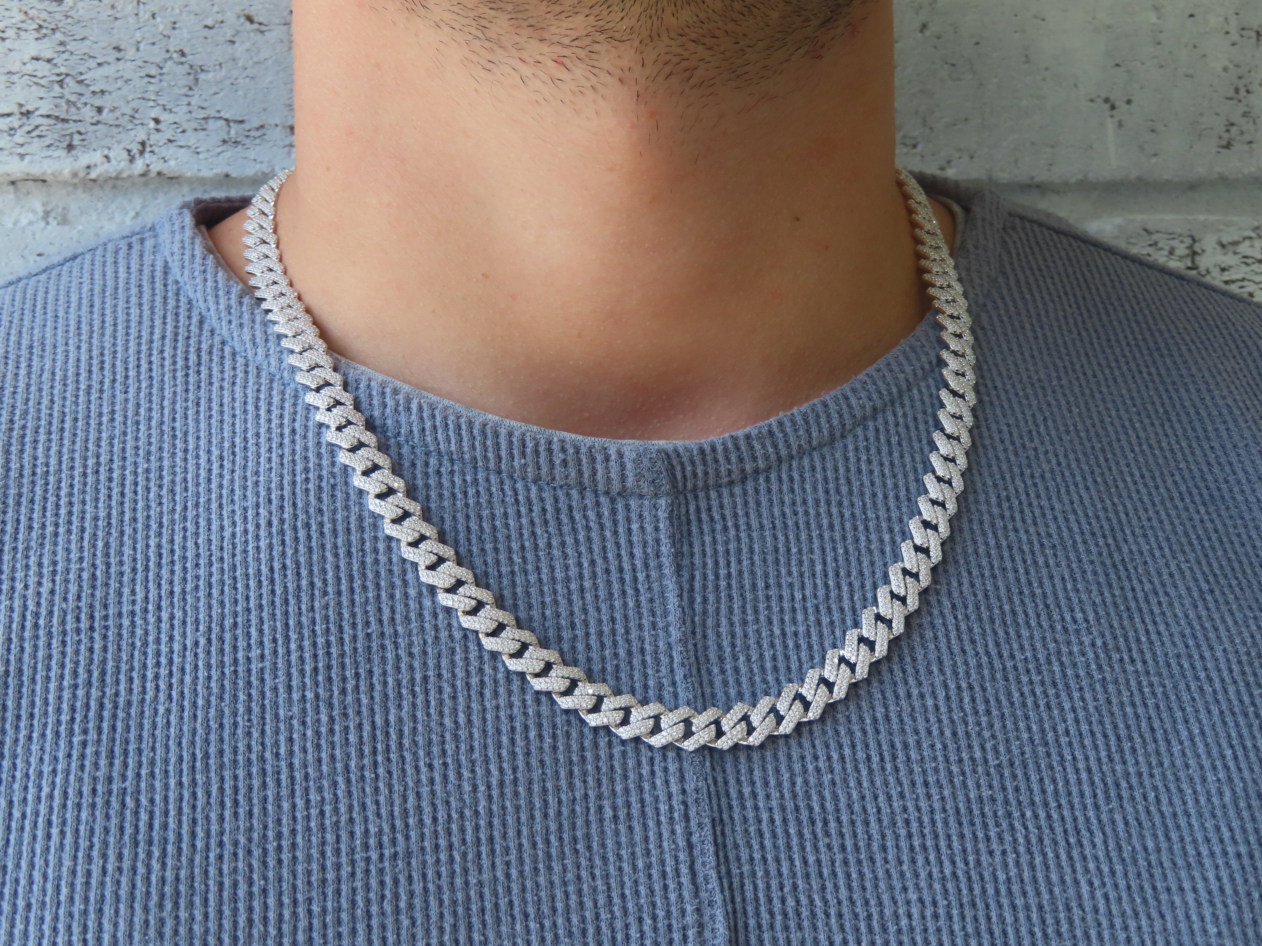 Mens CZ Iced Cuban Necklace