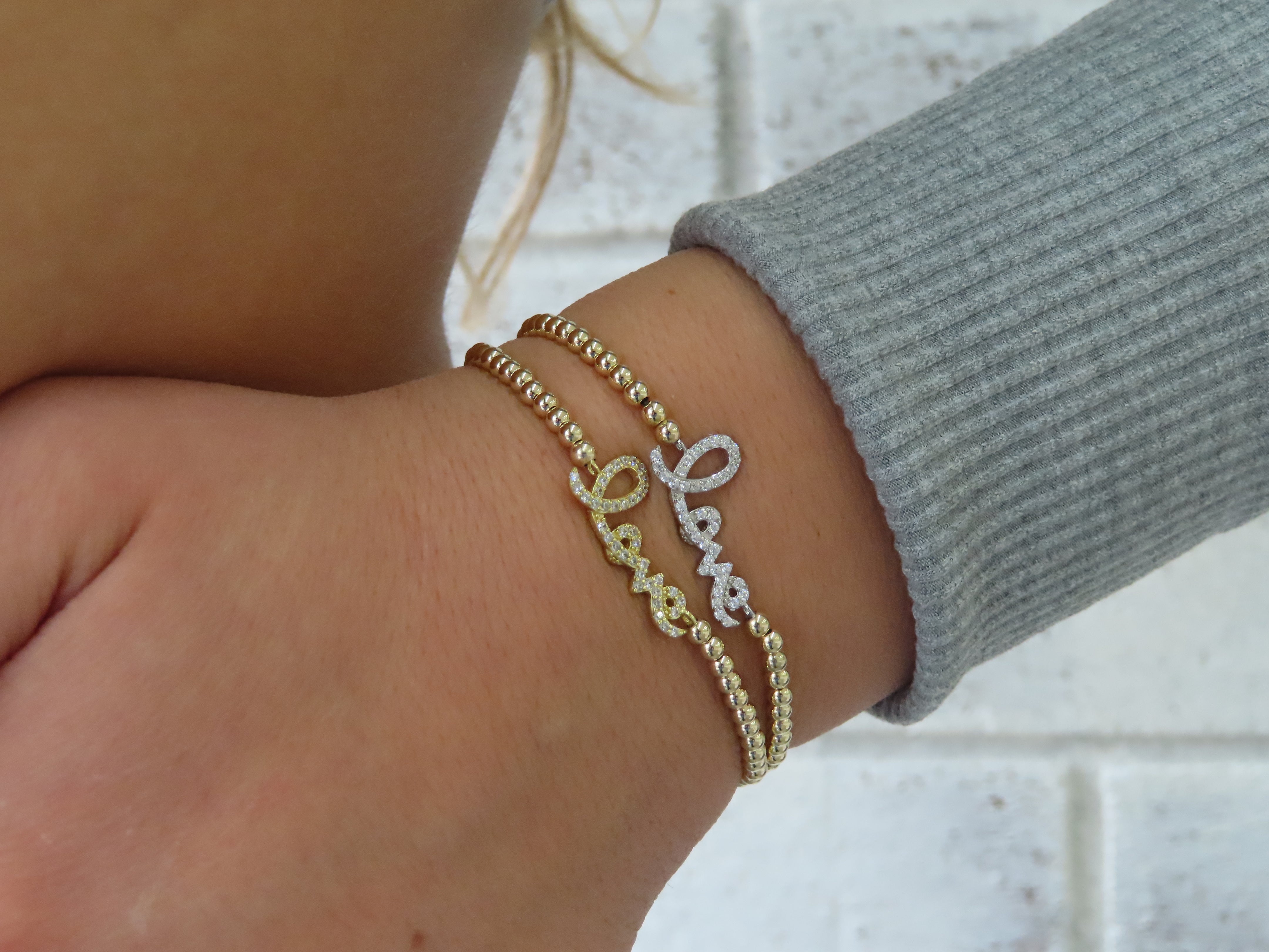 LOVE Gold Filled Ball Bracelet