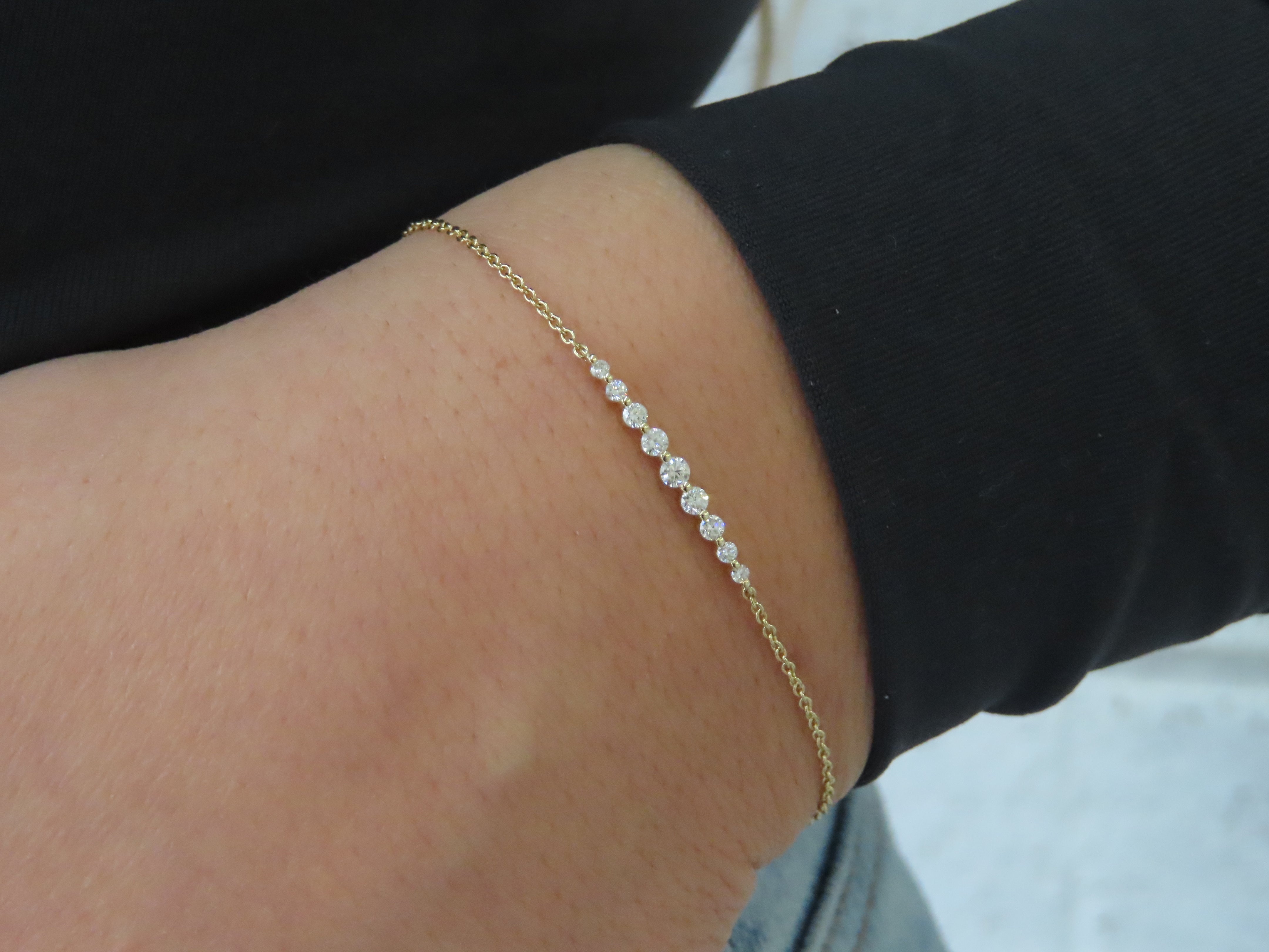 14K Graduated Diamond Bracelet