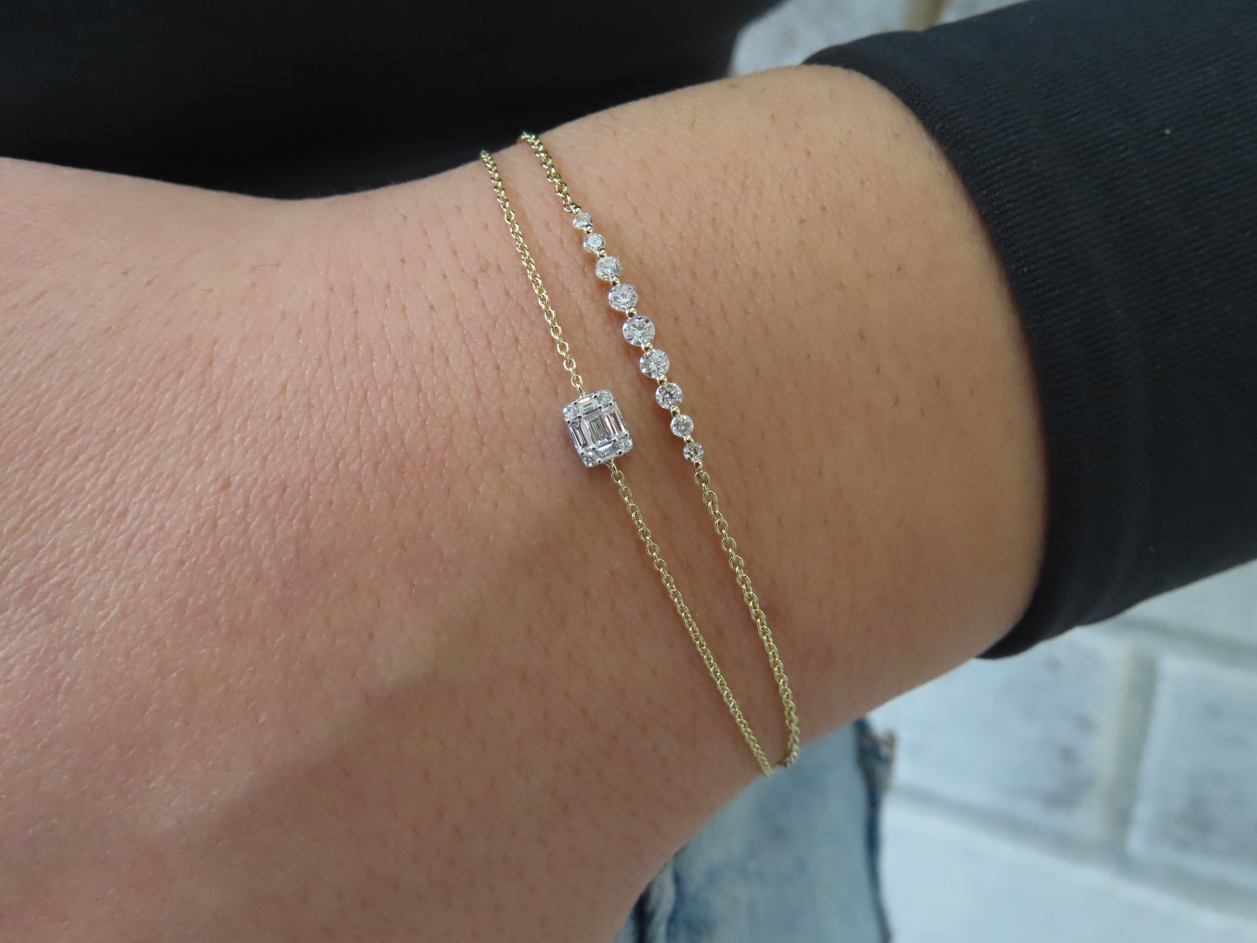 14K Graduated Diamond Bracelet