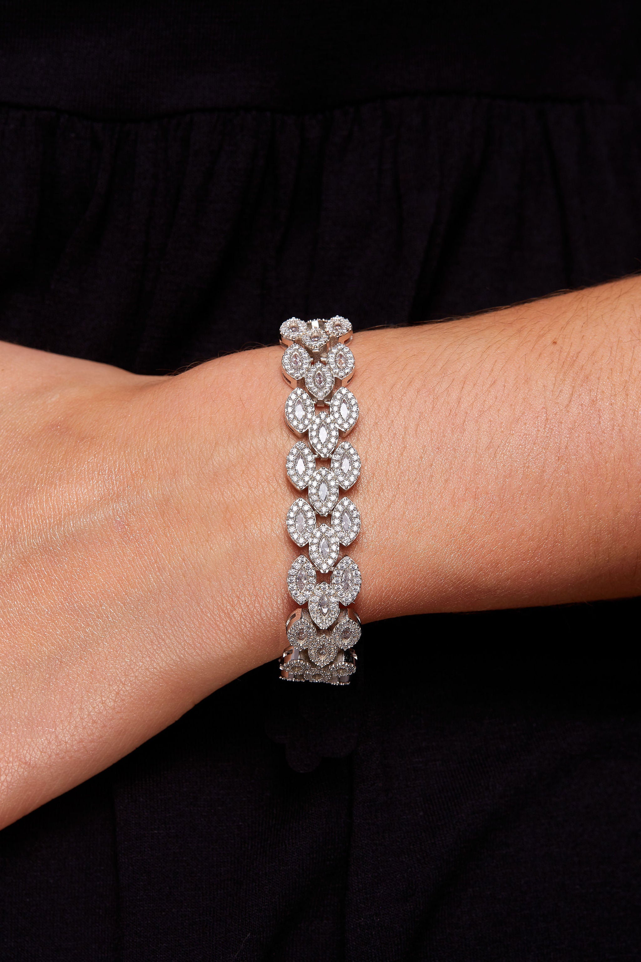'MARQUISE TRIPLE ROW TENNIS BRACELET' - SHOP PAIGE